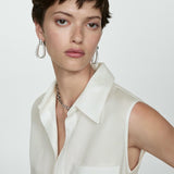 Mango shirt lim in off white