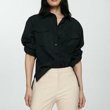 Mango trousers malu in raw-unbleached