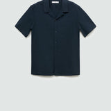 Mango shirt arcs in navy