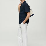 Mango shirt arcs in navy