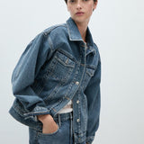 Mango jacket ashley in medium denim