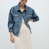 Mango jacket ashley in medium denim