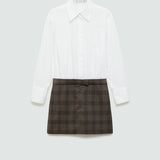 Mango dress combi in white