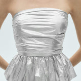 Mango top baloon in silver