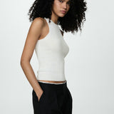 Mango top karl in raw-unbleached