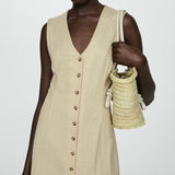 Mango dress choco in beige