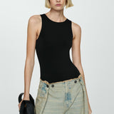 Mango bodysuit stormy in black