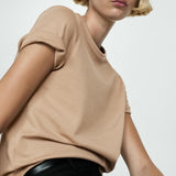 Mango t-shirt rita in beige