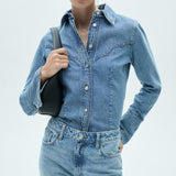 Mango jeans mom in medium denim