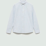 Mango shirt oxfordr in turquoise
