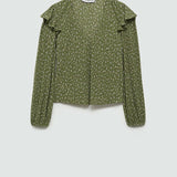 Mango blouse pomelo in green