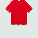 Mango t-shirt ritac in red