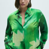 Mango shirt aqua in green