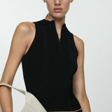 Mango top silvia in black