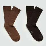 Mango socks birip in brown