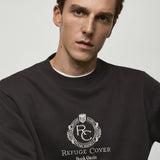 Mango sweatshirt refuge in purple brown