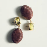 Mango earrings melania in brown