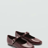 Mango shoes vernice in eggplant