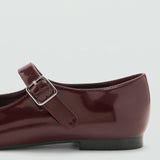 Mango shoes vernice in eggplant