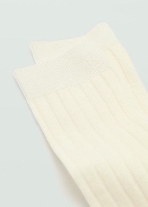 Mango socks cas in raw-unbleached