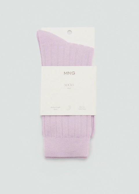 Mango socks cas in lilac