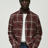 Mango shirt cambrid in eggplant