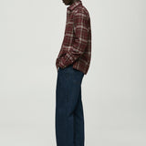 Mango shirt cambrid in eggplant
