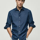 Mango shirt chambre1 in dark denim (before 96)