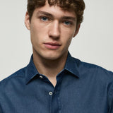 Mango shirt chambre1 in dark denim (before 96)