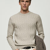 Mango sweater koipe in light vigore grey