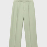 Mango trousers green in pastel green
