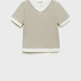 Mango t-shirt doble in grey