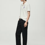 Mango poloshirt cobra in white
