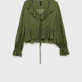 Mango blouse feliz in khaki