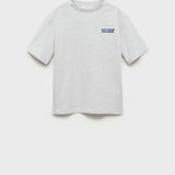 Mango t-shirt fast in light vigore grey