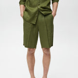 Mango bermudas yorgos in green