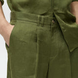 Mango bermudas yorgos in green