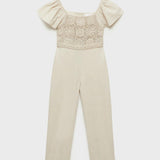 Mango jumpsuit panetone in stone