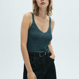 Mango top kling in green