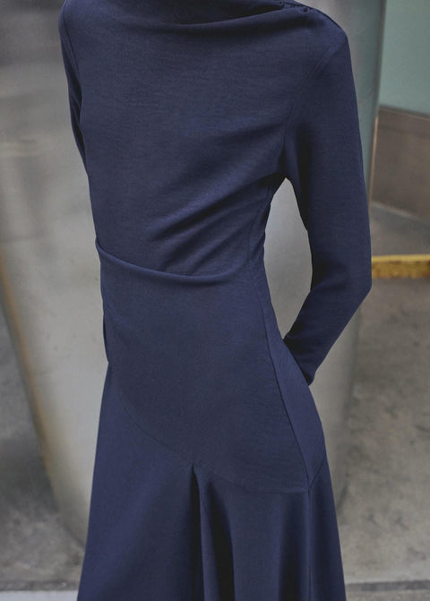 Mango dress toast in midnight blue