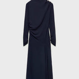 Mango dress toast in midnight blue