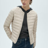 Mango puffer coat blandi in raw-unbleached