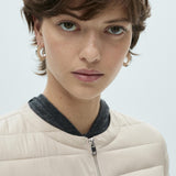Mango puffer coat blandi in raw-unbleached