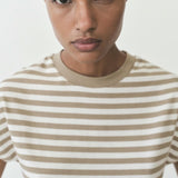 Mango t-shirt viri in khaki
