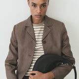 Mango t-shirt viri in khaki