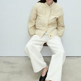 Mango jacket hawaii in pastel yellow