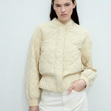 Mango jacket hawaii in pastel yellow