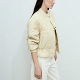 Mango jacket hawaii in pastel yellow
