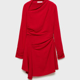 Mango dress macarela in red