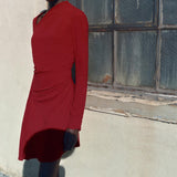 Mango dress macarela in red